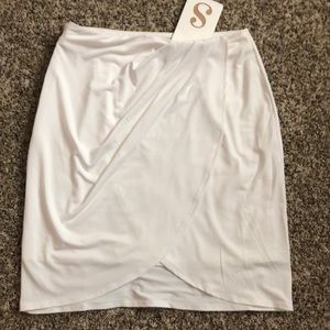 White Overlap Skirt